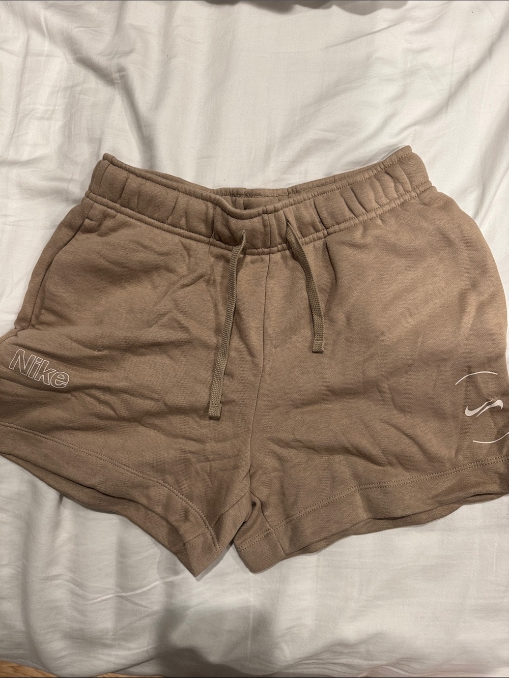Nike Women's Taupe Athletic Drawstring Shorts